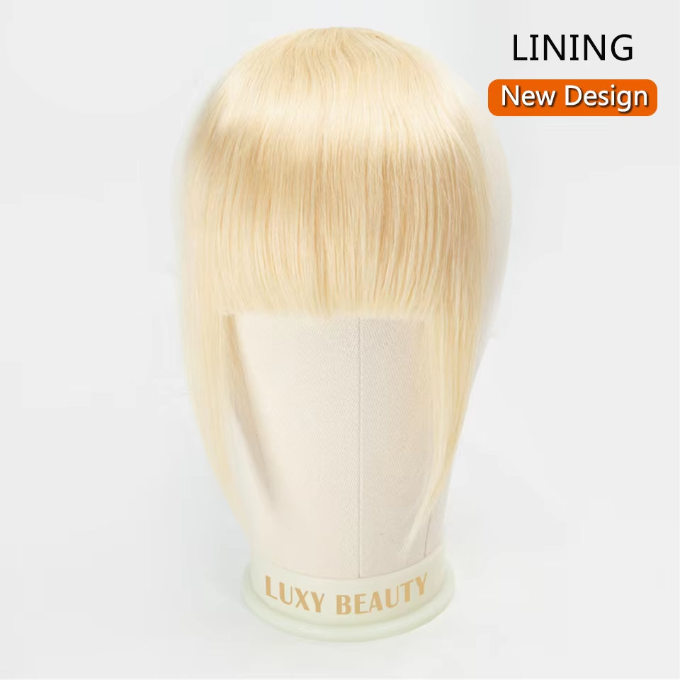 Human Hair Clip-In Bangs 3D Blunt Cut Extensions