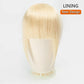 Human Hair Clip-In Bangs 3D Blunt Cut Extensions