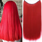 Long Straight Synthetic Hair Extension Invisible Fishing Line