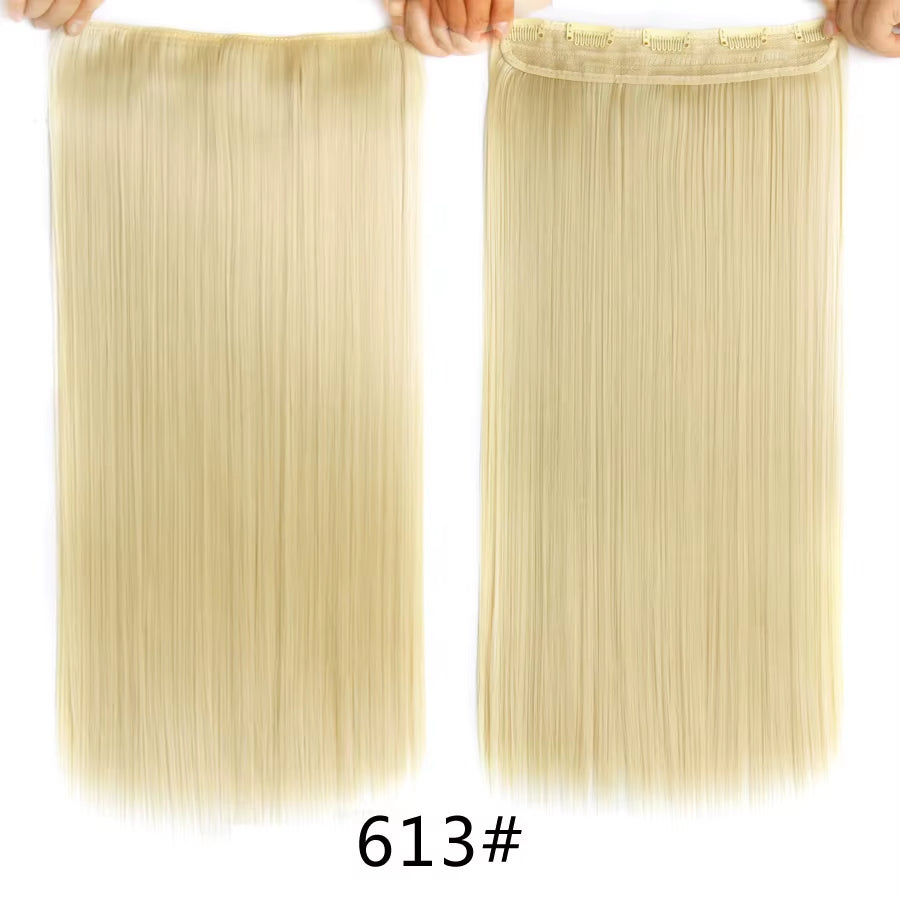 Favourite Long Wavy Synthetic Clip-In Hair Extensions 5 Clips