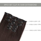 24-Inch Synthetic Clip-In Hair Extensions 6Pcs Straight Hairpieces