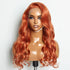 Tedhair 150% Density 13X4 Pre-Plucked Free Part Lace Frontal Wig Body Wave 24 Inches Ginger
