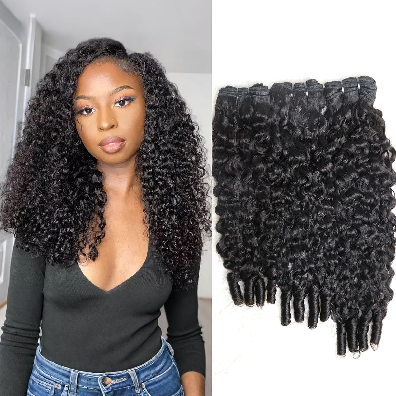 Tedhair Burmese Curly Brazilian 100% Virgin Hair Bundles 14-28&