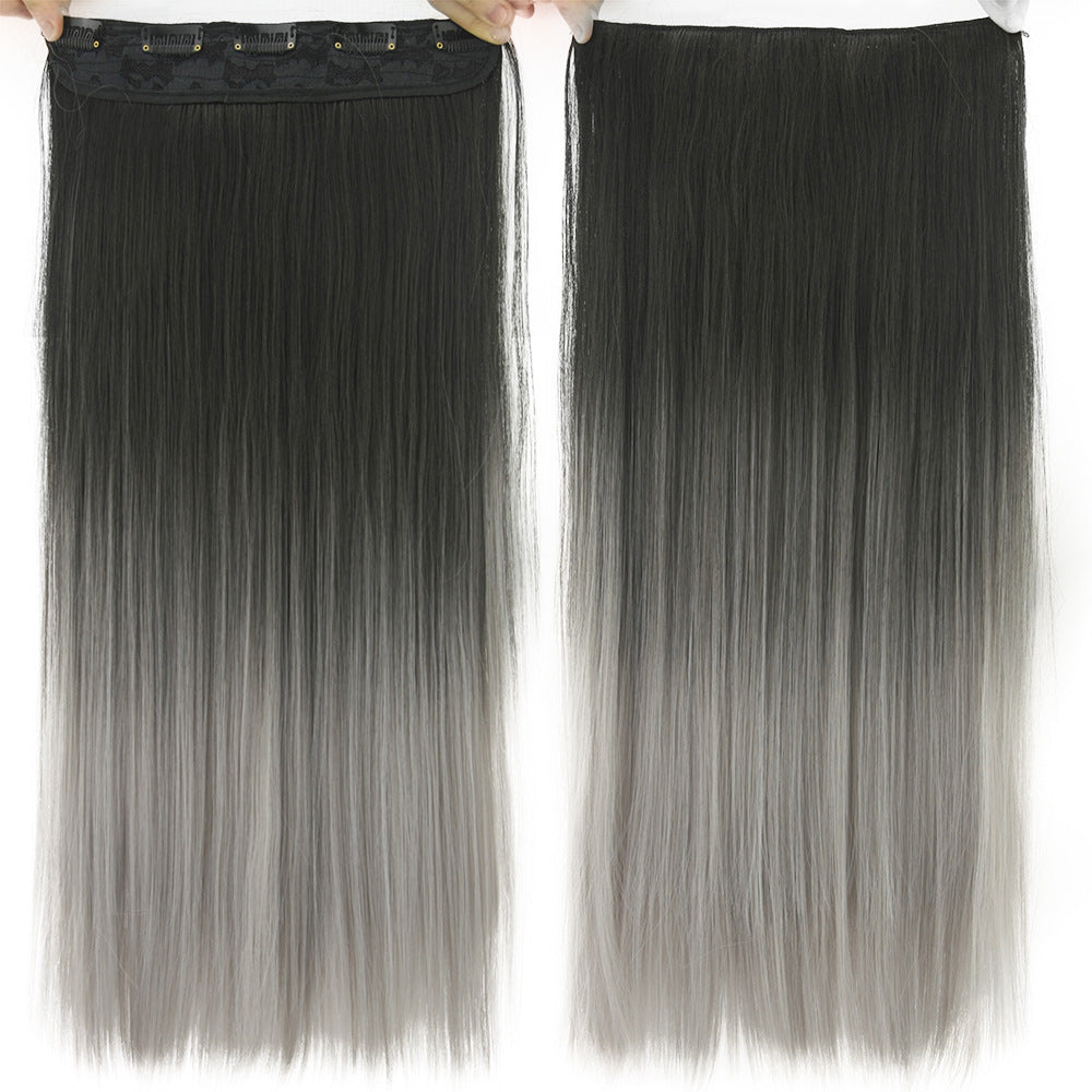 Dyed T-Color Straight Hair Clip Extensions