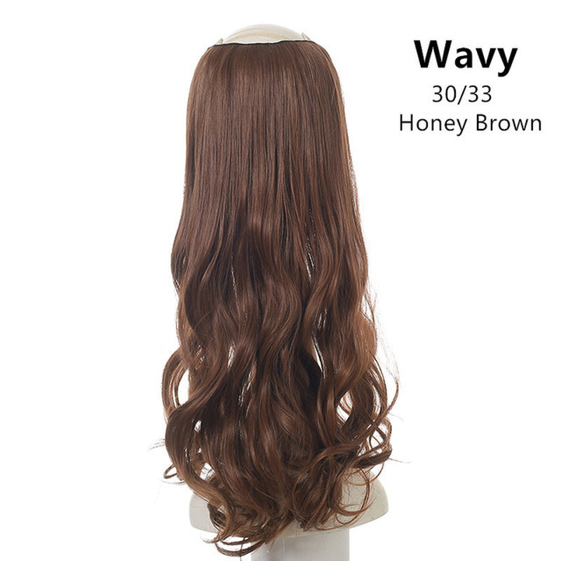 Wavy U-Part Clip-In Synthetic Wig Hairpiece