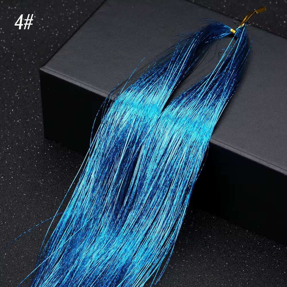 Sparkle Synthetic Hair Tinsel Extensions Bling Glitter Strands