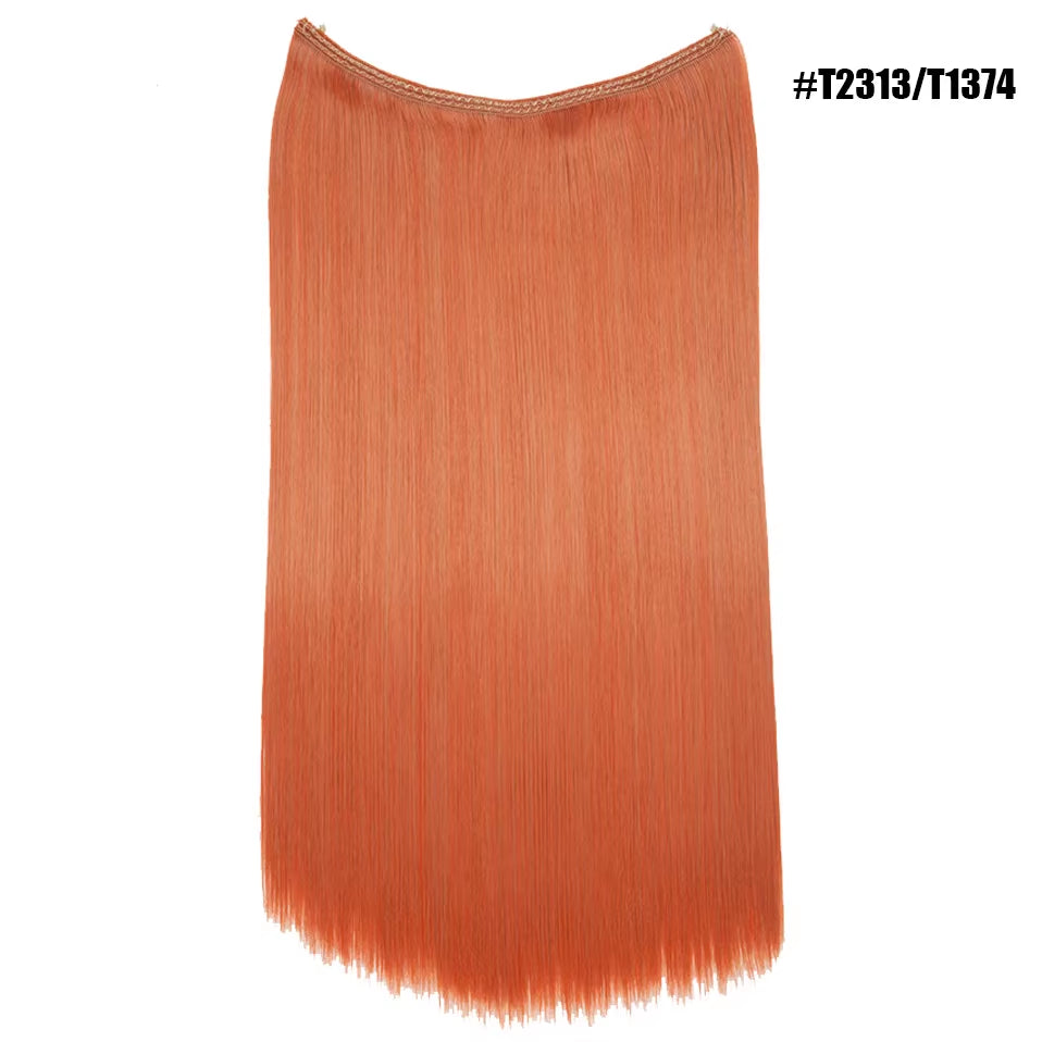 Synthetic Invisible Wire Hair Extensions Secret Fish Line Hairpiece