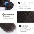 Tedhair Kinky Straight Brazilian 100% Virgin Hair Bundles 10-26''