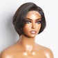Tedhair 150% Density 4X4 8 Inches Side Part Lace Closure Bob Wig Straight