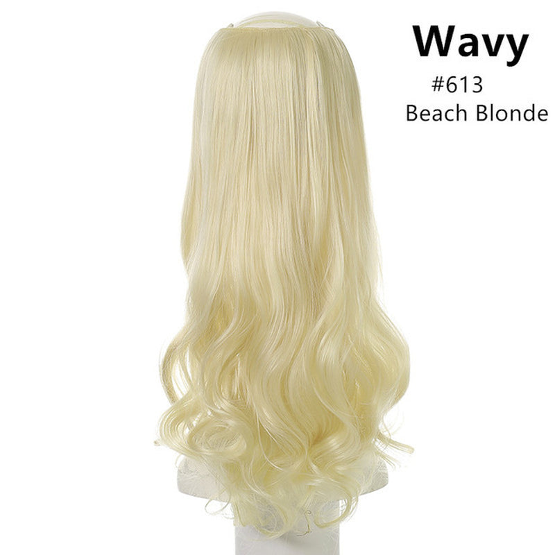 Wavy U-Part Clip-In Synthetic Wig Hairpiece