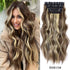 Long Wavy Synthetic Clip-In Hair Extensions 4Pcs Set