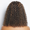 Tedhair 150% Density 5X5 Closure Lace Wig Kinky Curly 14 Inch