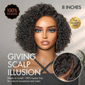 Tedhair 150% Density Trendy Short Cut Minimalist HD Lace Glueless Side Part Wig Kinky Curly
