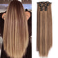 24-Inch Synthetic Clip-In Hair Extensions 6Pcs Straight Hairpieces