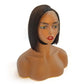 Tedhair 8 Inches Double Drawn Blunt Cut 13X4 Asymmetrical Bob Wig