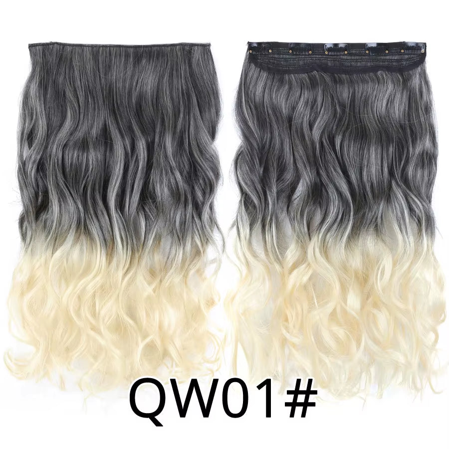 Favourite Long Wavy Synthetic Clip-In Hair Extensions 5 Clips