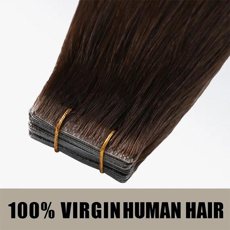 Tedhair Seamless Injected Hand-Tied Invisible Tape in Hair Extension 20Pcs Virgin Human Hair
