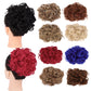 HUAYA Curly Chignon Messy Bun Updo Clip in Hair Piece Extensions Wiht Hairpins Elastic Band Synthetic Hair Bun Black Blonde