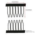 50Pcs Wig Combs to Secure Wig 4-7Teeth Wig Comb Wig Clips with Cloth for Making Wig Caps Steel Material Clips Combs