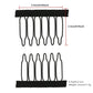 50Pcs Wig Combs to Secure Wig 4-7Teeth Wig Comb Wig Clips with Cloth for Making Wig Caps Steel Material Clips Combs