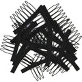50Pcs Wig Combs to Secure Wig 4-7Teeth Wig Comb Wig Clips with Cloth for Making Wig Caps Steel Material Clips Combs