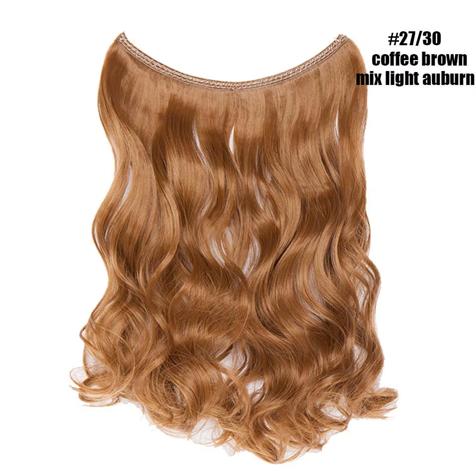 Synthetic Invisible Wire Hair Extensions Secret Fish Line Hairpiece