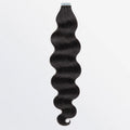 Tedhair Premium Quality Body Wavy Tape in Remy Hair Extensions #1B Natural Black