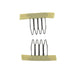 50Pcs Wig Combs to Secure Wig 4-7Teeth Wig Comb Wig Clips with Cloth for Making Wig Caps Steel Material Clips Combs