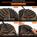 Tedhair Miracle Knots Human Feather Crochet Hair Deep Wave with No Spiral Ends - Pre-Separated Knotless Crochet Braids for Seamless Blending