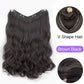 22-Inch V-Shaped Water Wave Synthetic Clip-In Hair Extension