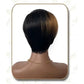 Ombre Pixie Cut Human Hair Wig with Bangs