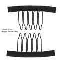 50Pcs Wig Combs to Secure Wig 4-7Teeth Wig Comb Wig Clips with Cloth for Making Wig Caps Steel Material Clips Combs