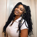 Tedhair 30 Inches 4X4 Boho Goddess Faux Locs Lace Closure Wigs 200% Density-100% Handmade